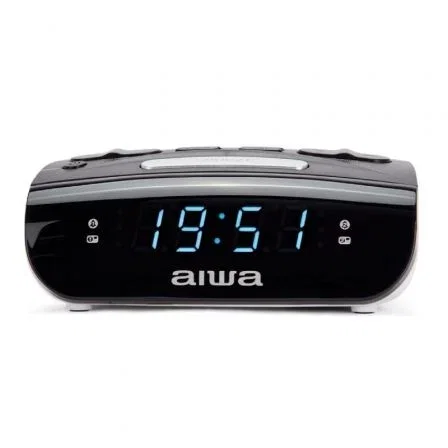 Aiwa CR-15BK Radio Reloj Despertador Doble Alarma FM Negro Aiwa CR-15BK Radio Reloj Despertador Doble Alarma FM Negro
